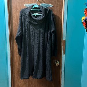 Dressbarn Sz 3x gray sweater dress